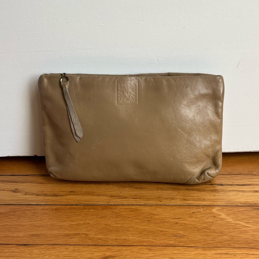 Vintage Anne Klein by St Thomas Leather Cosmetic Pouch